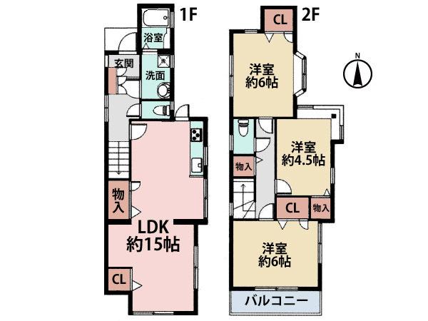 Floor plan. 26,800,000 yen, 3LDK, Land area 83.21 sq m , Floor plan of the building area 77 sq m bright 3LDK! Housing that livability and design in harmony! There is housed in the whole room. 