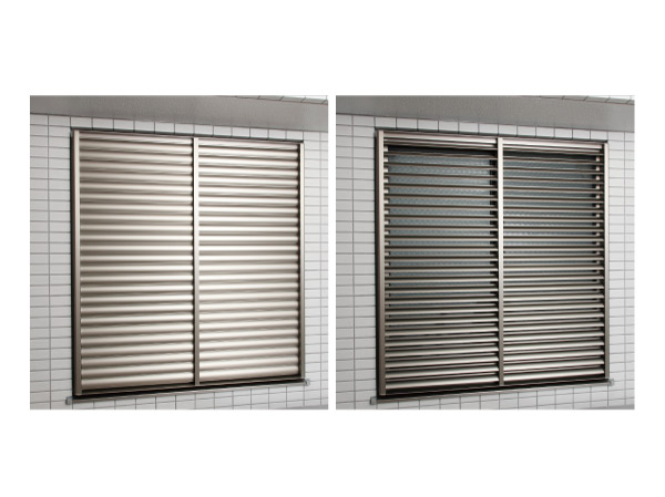 Security.  [Louver surface lattice] Some dwelling unit of the window, Excellent in difficult crime prevention also visible from the outside, It has adopted a louver surface grating that also ensure ventilation.