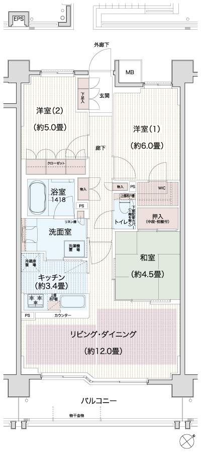 Floor: 3LDK + WIC, the occupied area: 71.78 sq m, Price: 33,800,000 yen, now on sale