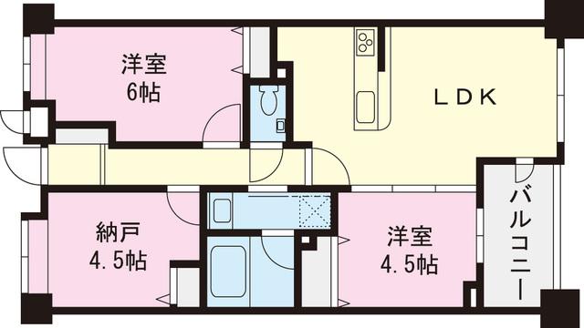 Floor plan. 2LDK+S, Price 20,990,000 yen, Footprint 57.9 sq m , Balcony area 5.11 sq m