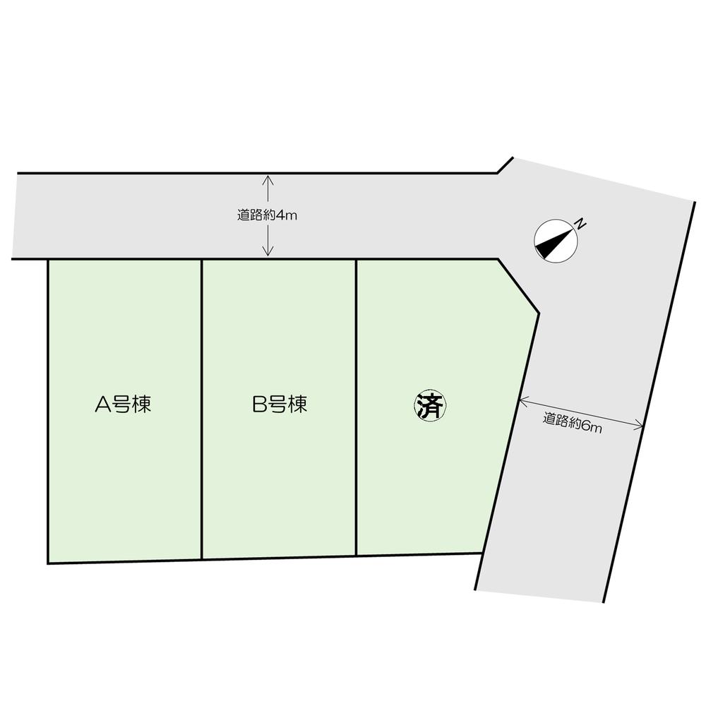 The entire compartment Figure. Quiet in the calm residential area of ​​newly built condominiums (the entire section view)