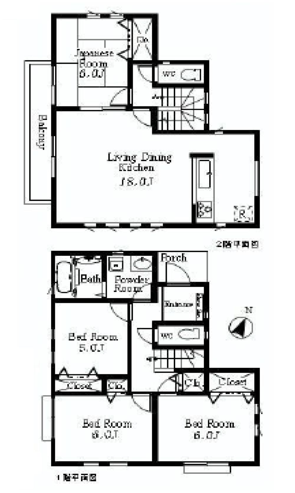 Floor plan. 39,800,000 yen, 4LDK, Land area 108.55 sq m , Building area 95.04 sq m