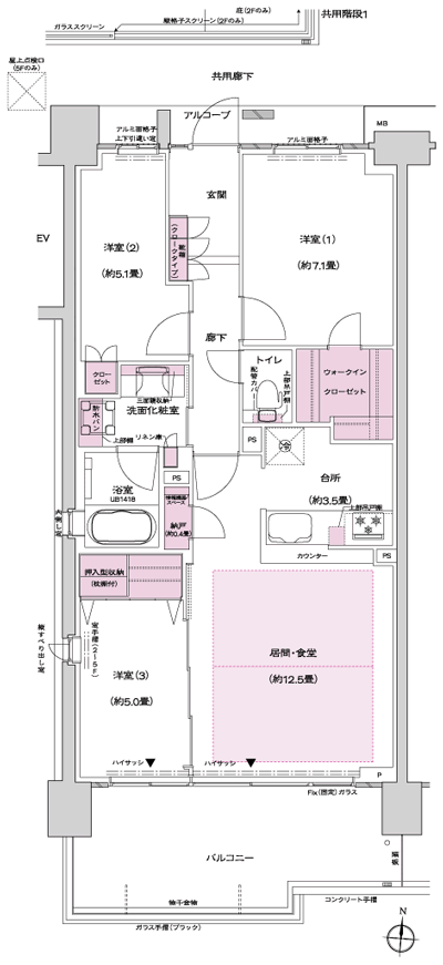 Floor: 3LDK + N + WIC, the occupied area: 76.23 sq m, Price: TBD