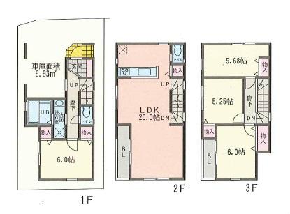 Floor plan. 35,800,000 yen, 4LDK, Land area 65.78 sq m , Building area 114.27 sq m