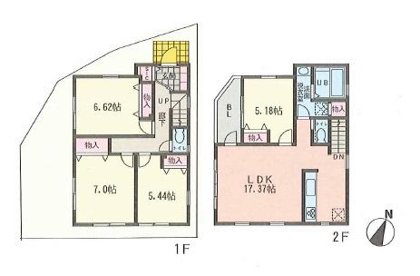 Floor plan. 38,800,000 yen, 4LDK, Land area 81.43 sq m , Building area 95.16 sq m