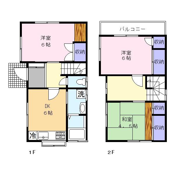 Floor plan. 18,800,000 yen, 3DK, Land area 77.2 sq m , A quiet land to fulfill the building area 65.68 sq m slow life