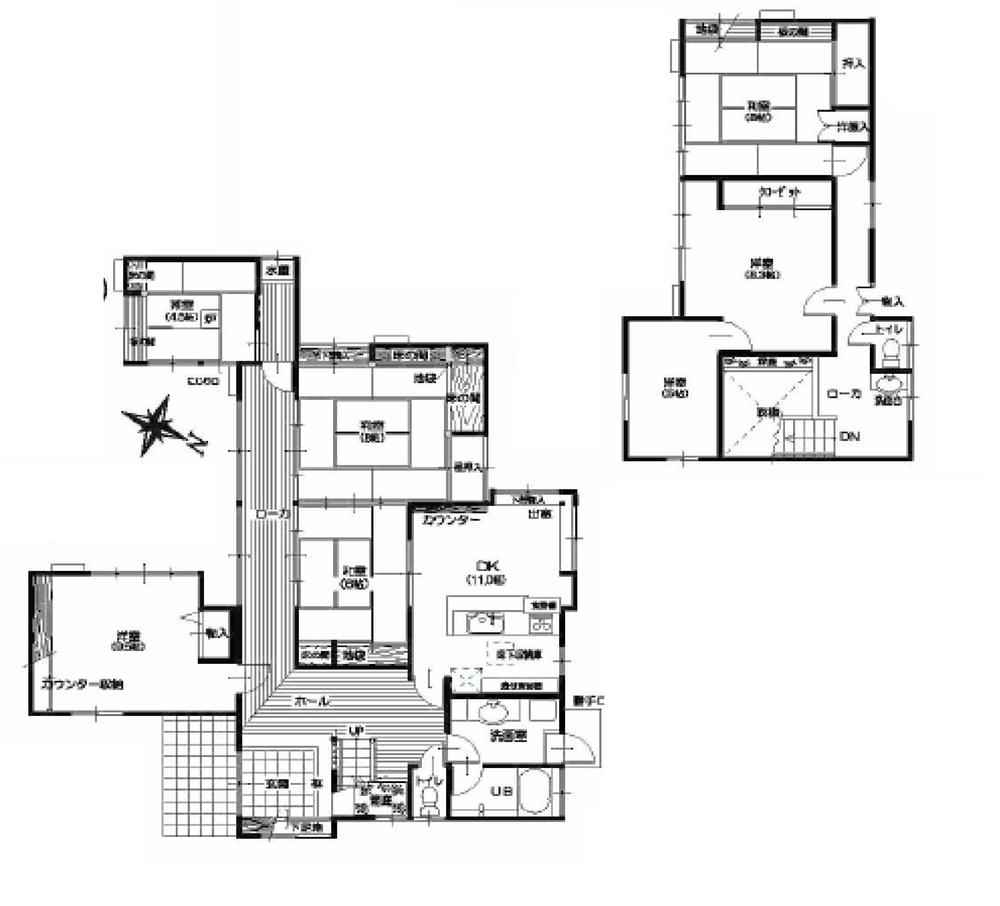 Floor plan. 42,800,000 yen, 7DK, Land area 361.11 sq m , Building area 173.25 sq m