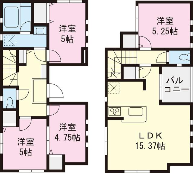 Floor plan. 41,800,000 yen, 4LDK, Land area 104.6 sq m , Building area 83.62 sq m