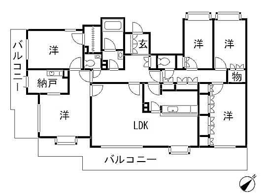 Floor plan. 5LDK + S (storeroom), Price 33,800,000 yen, Footprint 166.26 sq m , Balcony area 41.5 sq m