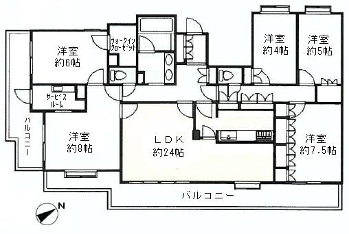 Floor plan. 5LDK + S (storeroom), Price 33,800,000 yen, Footprint 166.26 sq m , Balcony area 41.5 sq m floor plan