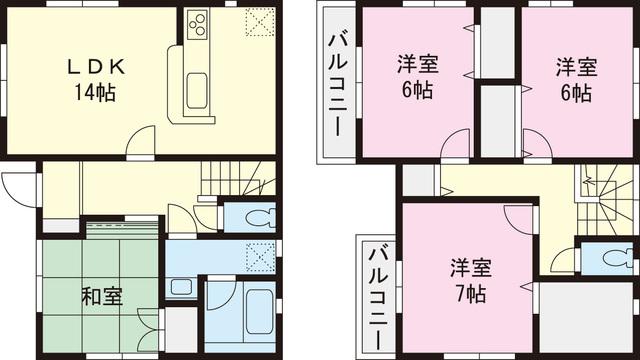 Floor plan. 33,800,000 yen, 4LDK, Land area 143.3 sq m , Building area 93.96 sq m