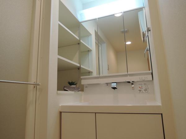 Wash basin, toilet. Interior