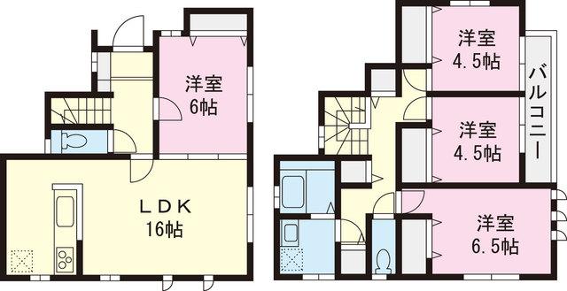 Floor plan. 36,800,000 yen, 4LDK, Land area 125.18 sq m , Building area 96.46 sq m