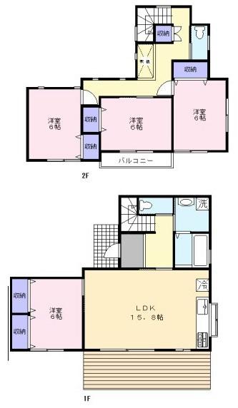 Floor plan. 43,800,000 yen, 4LDK, Land area 168.84 sq m , It is a building area of ​​103.49 sq m 4LDK of all the living room facing south. 