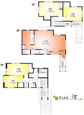 Floor plan. 32,800,000 yen, 4LDK, Land area 78.25 sq m , Building area 96.08 sq m