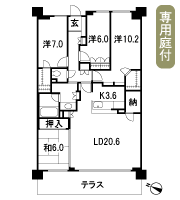 Floor: 4LDK + N + 2WIC, occupied area: 118.77 sq m