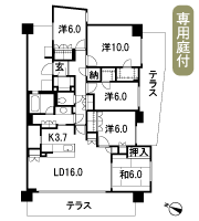 Floor: 5LDK + N + 2WIC + SIC, the occupied area: 126.39 sq m