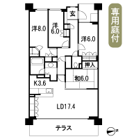 Floor: 4LDK + N + WIC, the occupied area: 107.58 sq m