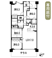 Floor: 4LDK + N + WIC, the occupied area: 108.22 sq m