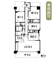 Floor: 4LDK + N + 2WIC, occupied area: 120.94 sq m