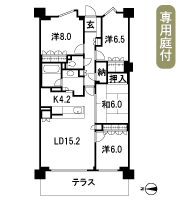 Floor: 4LDK + N, the occupied area: 102.63 sq m