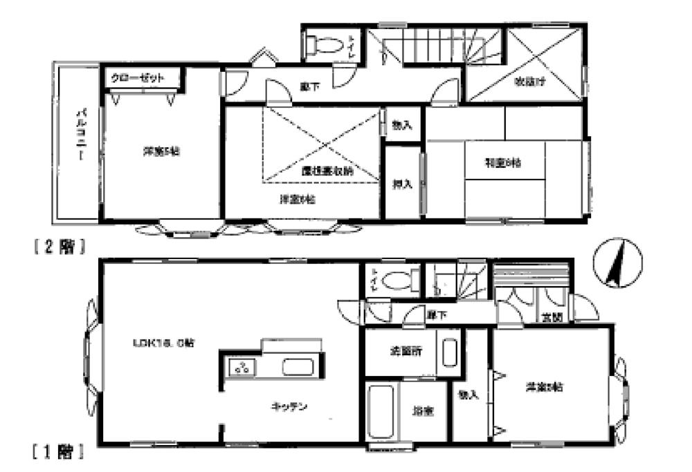 Floor plan. 29,800,000 yen, 4LDK, Land area 122.55 sq m , Building area 93.57 sq m