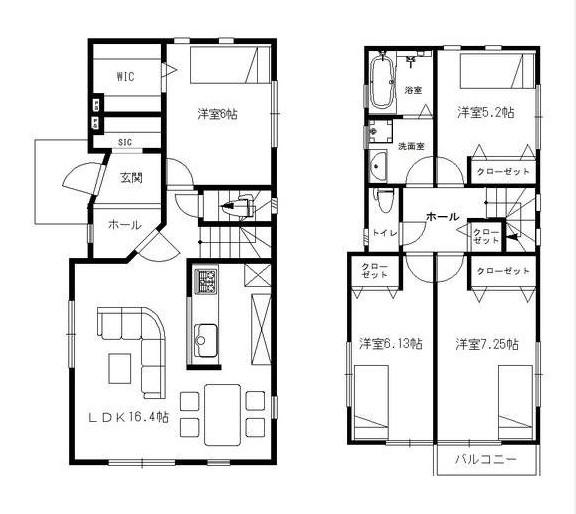 Floor plan. 40,800,000 yen, 4LDK, Land area 100.17 sq m , Building area 99.47 sq m