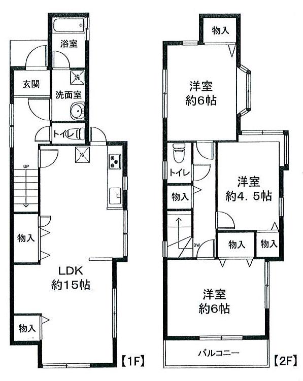 Floor plan. 26,800,000 yen, 3LDK, Land area 83.21 sq m , Building area 77 sq m