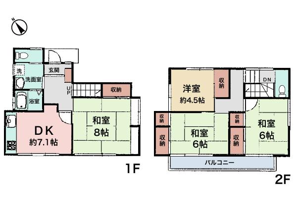 Floor plan. 22,800,000 yen, 4DK, Land area 107.63 sq m , Building area 86.11 sq m is carefully you live. 