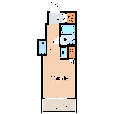 Floor plan. Price 4.3 million yen, Footprint 16.5 sq m , Balcony area 3 sq m