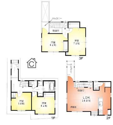 Floor plan. 31,800,000 yen, 4LDK, Land area 72.91 sq m , Building area 95.86 sq m