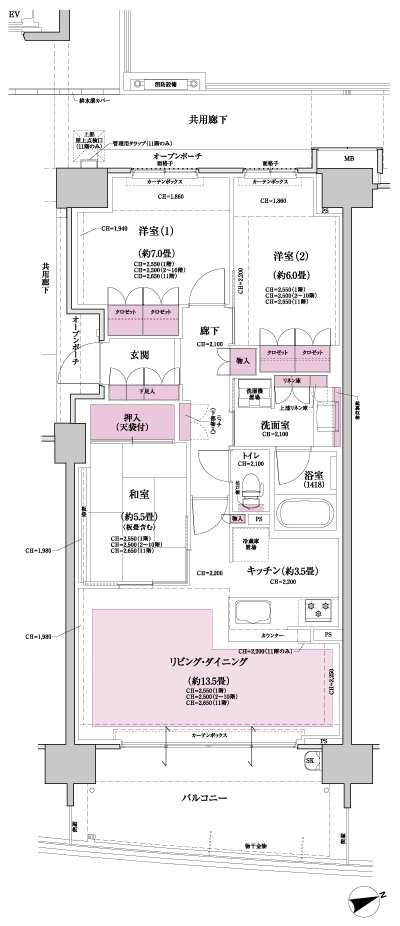 Floor: 3LDK, occupied area: 81.13 sq m, Price: TBD