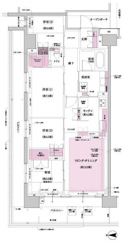 Floor: 4LDK + WIC, the occupied area: 91.04 sq m, Price: TBD
