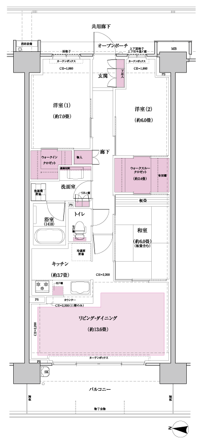 Floor: 3LDK + WTC + WIC, the occupied area: 83.79 sq m, Price: TBD