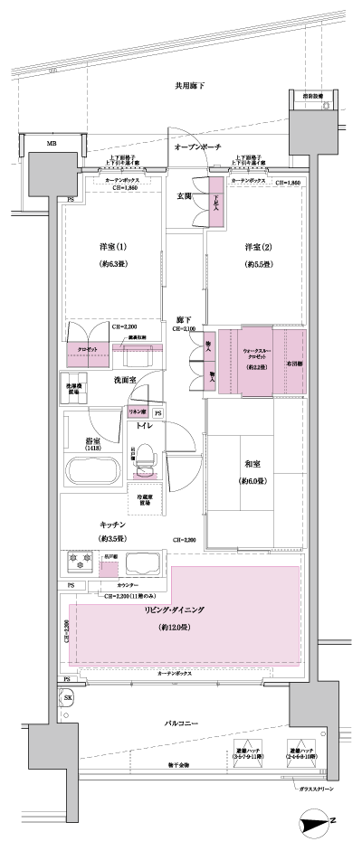 Floor: 3LDK + WTC, the occupied area: 75.88 sq m, Price: TBD