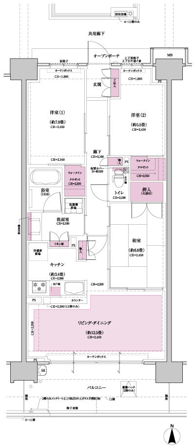 Floor: 3LDK + 2WIC, occupied area: 78.74 sq m, Price: TBD
