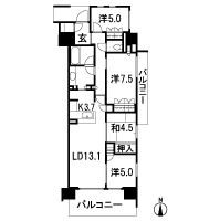 Floor: 4LDK + SIC, the area occupied: 91.5 sq m, Price: TBD