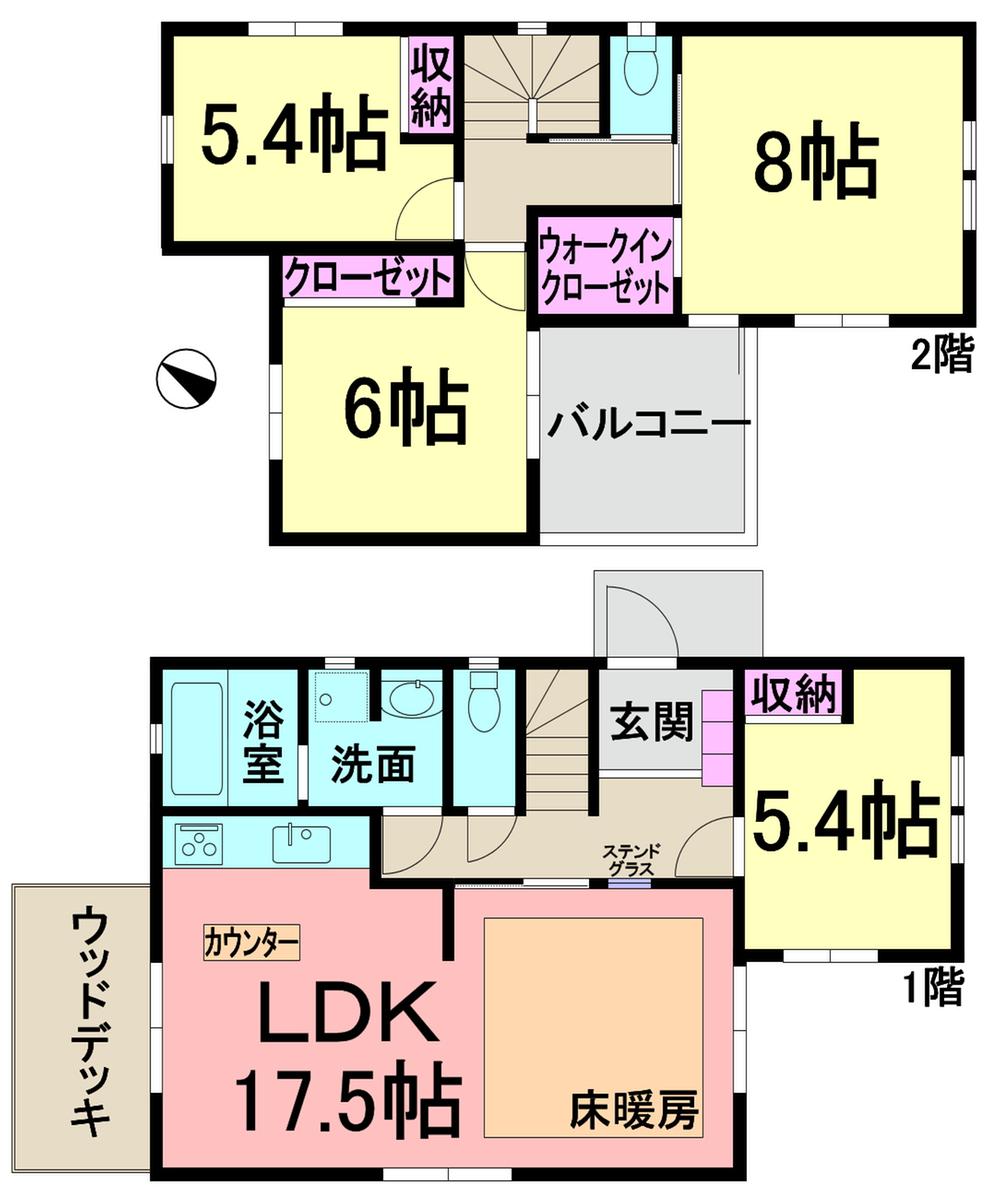Floor plan. 42,958,000 yen, 4LDK, Land area 142.83 sq m , Building area 100.19 sq m