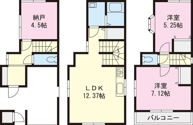 Floor plan. 29,800,000 yen, 2LDK+S, Land area 50.38 sq m , Building area 77 sq m
