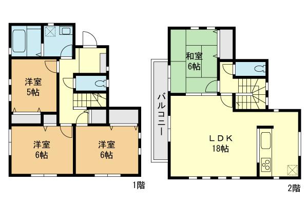Floor plan. 39,800,000 yen, 4LDK, Land area 108.55 sq m , Life it can send and spacious dated building area 95.04 sq m all room storage.