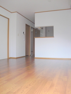 Living and room. Popular face-to-face kitchen overlooking the living room