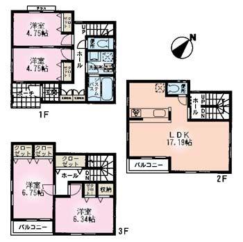 Floor plan. 28.8 million yen, 4LDK, Land area 82.78 sq m , Building area 103.24 sq m