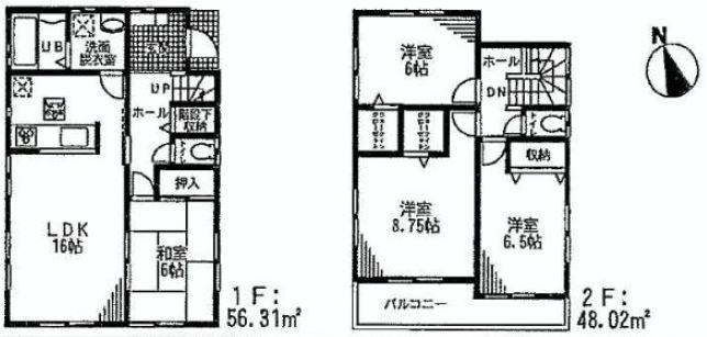 Floor plan. (4 Building), Price 45,800,000 yen, 4LDK, Land area 141.59 sq m , Building area 104.33 sq m