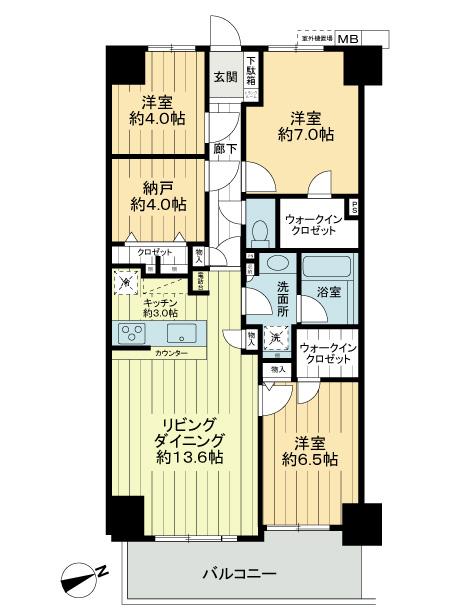 Floor plan. 3LDK + S (storeroom), Price 26,300,000 yen, Occupied area 85.54 sq m , Balcony area 11.52 sq m floor plan
