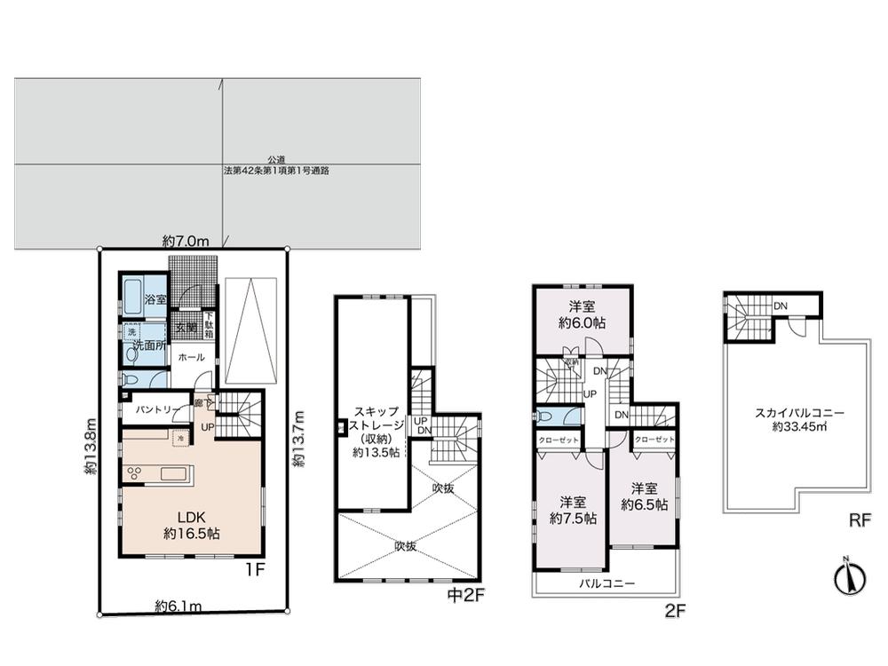 Floor plan. 52,800,000 yen, 3LDK + S (storeroom), Land area 97.29 sq m , Building area 102.98 sq m