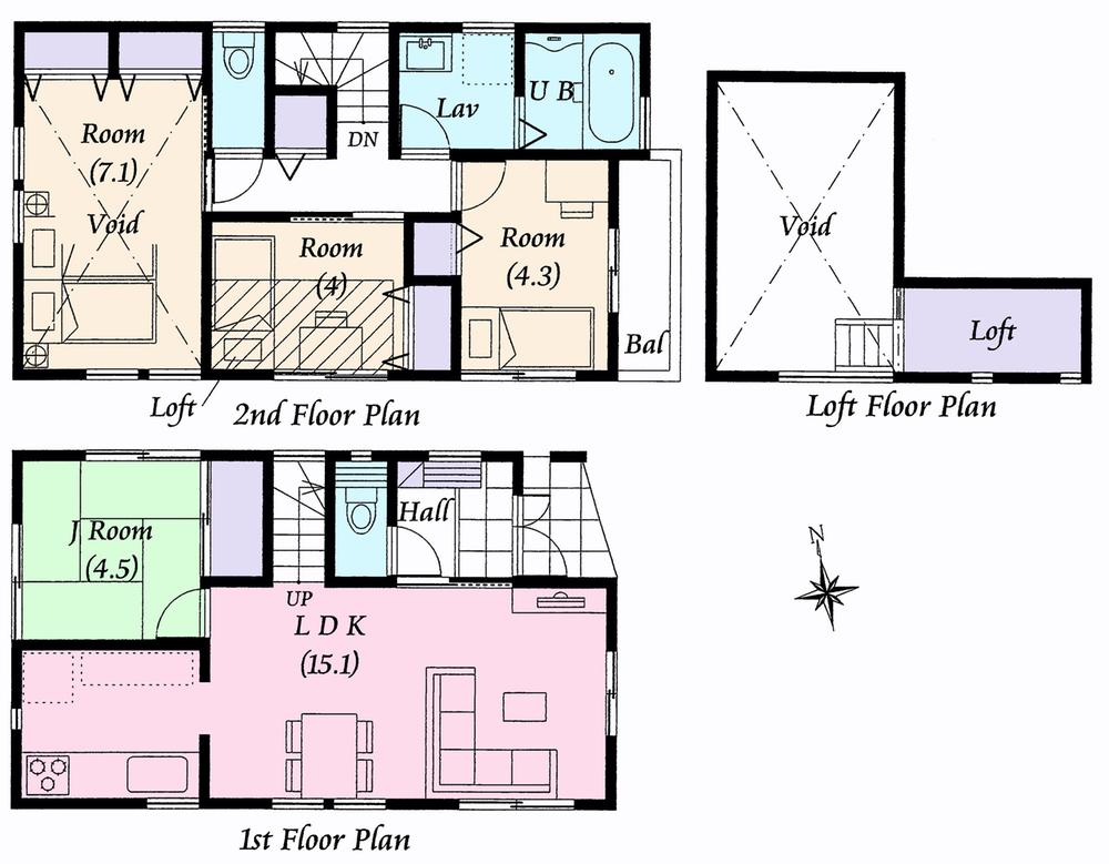 Floor plan. 35,800,000 yen, 4LDK, Land area 77.66 sq m , Building area 83.02 sq m