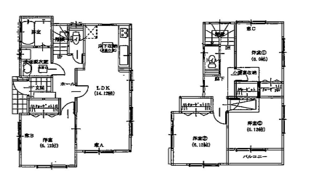 Floor plan. (4), Price 36,800,000 yen, 4LDK, Land area 125.08 sq m , Building area 95.43 sq m
