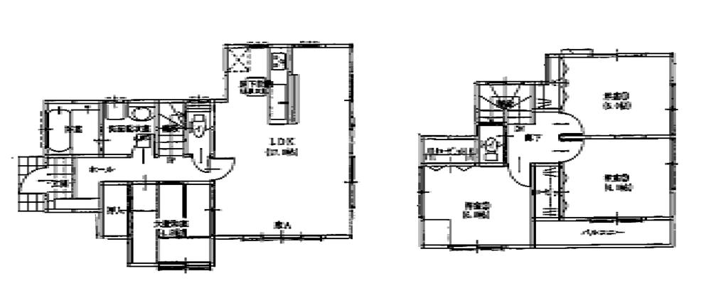 Floor plan. (5), Price 39,800,000 yen, 4LDK, Land area 125.05 sq m , Building area 94.81 sq m
