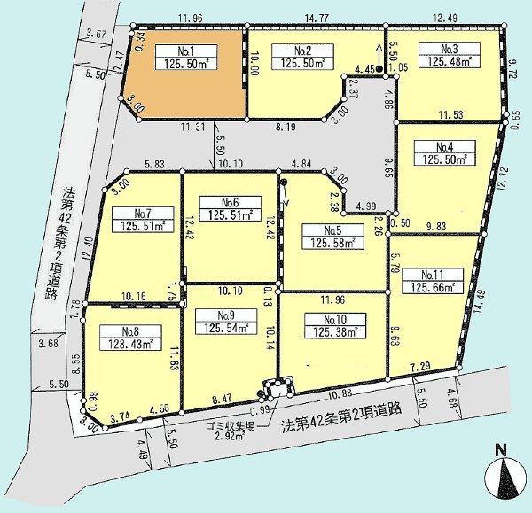 Compartment figure. Land price 25,800,000 yen, Land area 125.5 sq m