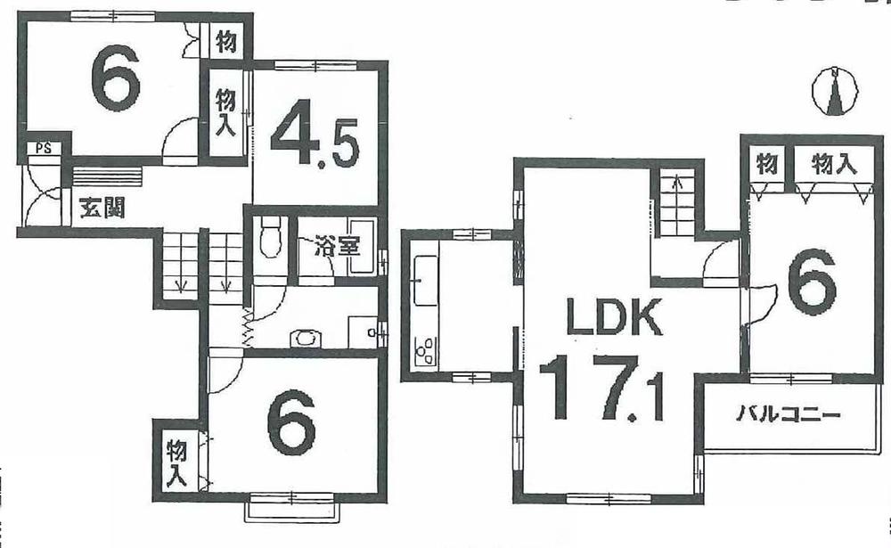 Floor plan. 4LDK, Price 25,800,000 yen, Occupied area 89.63 sq m , Balcony area 4.96 sq m